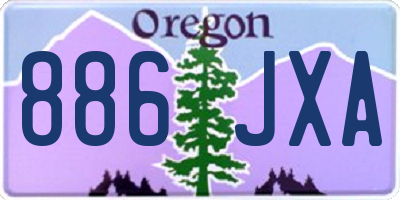 OR license plate 886JXA