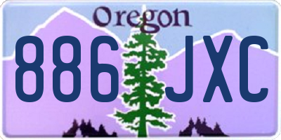 OR license plate 886JXC