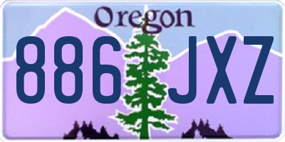 OR license plate 886JXZ