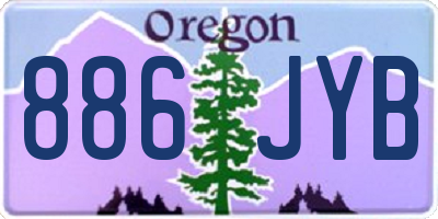 OR license plate 886JYB