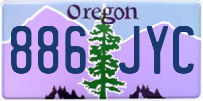 OR license plate 886JYC