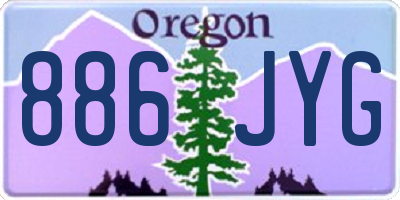 OR license plate 886JYG