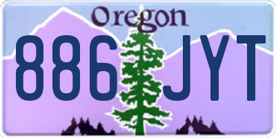 OR license plate 886JYT