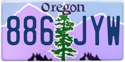 OR license plate 886JYW