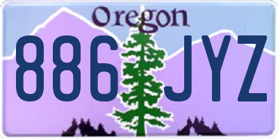OR license plate 886JYZ