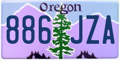 OR license plate 886JZA
