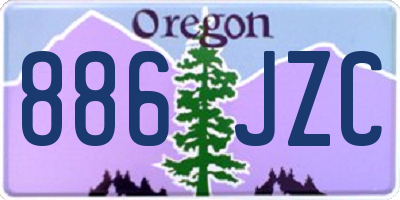 OR license plate 886JZC