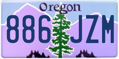 OR license plate 886JZM