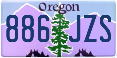 OR license plate 886JZS