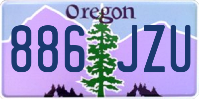OR license plate 886JZU