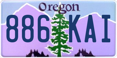 OR license plate 886KAI