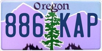 OR license plate 886KAP