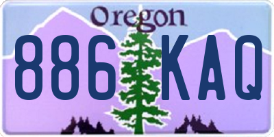 OR license plate 886KAQ