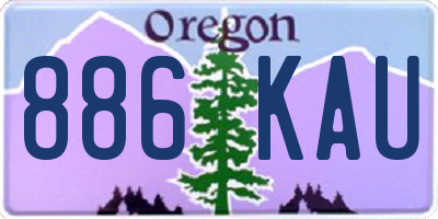 OR license plate 886KAU