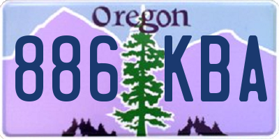 OR license plate 886KBA