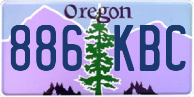 OR license plate 886KBC