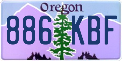 OR license plate 886KBF