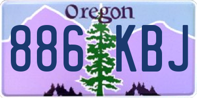 OR license plate 886KBJ