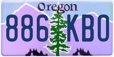 OR license plate 886KBO