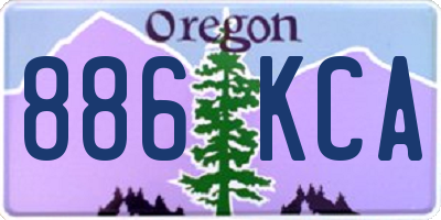 OR license plate 886KCA