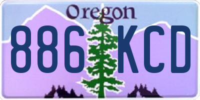 OR license plate 886KCD