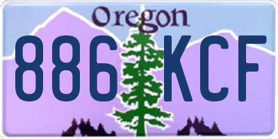OR license plate 886KCF