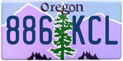 OR license plate 886KCL