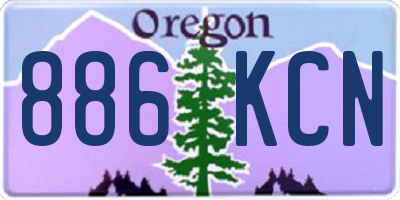 OR license plate 886KCN