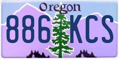 OR license plate 886KCS