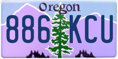 OR license plate 886KCU