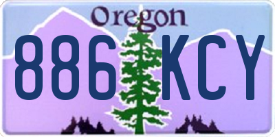 OR license plate 886KCY