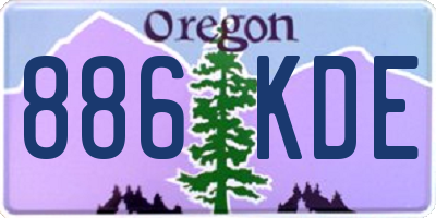 OR license plate 886KDE