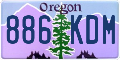OR license plate 886KDM
