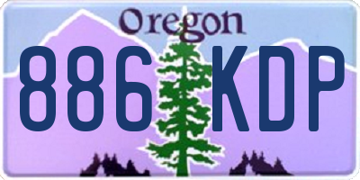 OR license plate 886KDP