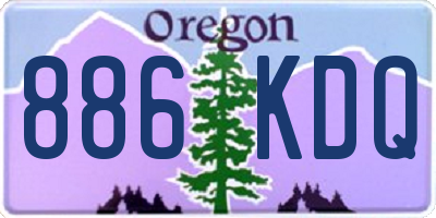 OR license plate 886KDQ