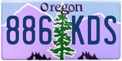 OR license plate 886KDS