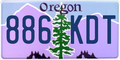 OR license plate 886KDT