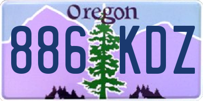 OR license plate 886KDZ