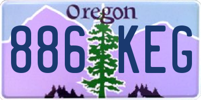 OR license plate 886KEG