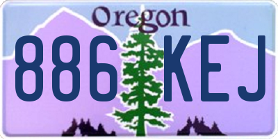 OR license plate 886KEJ