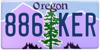 OR license plate 886KER
