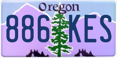 OR license plate 886KES