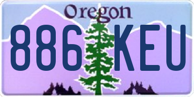 OR license plate 886KEU