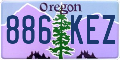 OR license plate 886KEZ