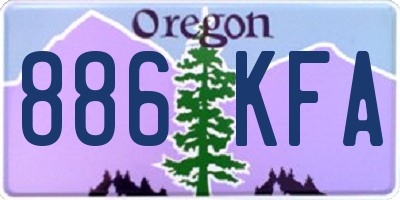 OR license plate 886KFA