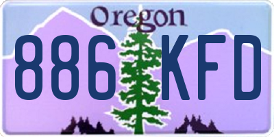 OR license plate 886KFD