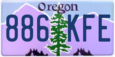 OR license plate 886KFE