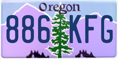 OR license plate 886KFG