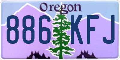 OR license plate 886KFJ