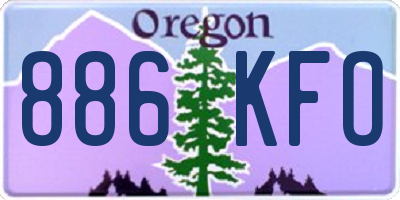 OR license plate 886KFO